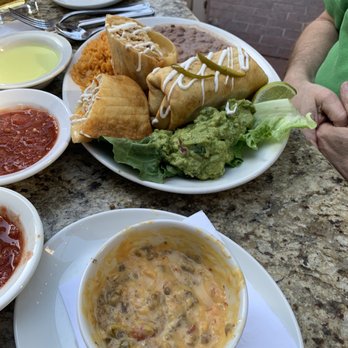 Mi Cocina - This was the Queso & my Hubby's chimichanga yum - Mexican Near Me - Ft. Worth, Texas Mi Cocina - This was the Queso & my Hubby's chimichanga yum - Mexican Near Me - Ft. Worth, Texas
