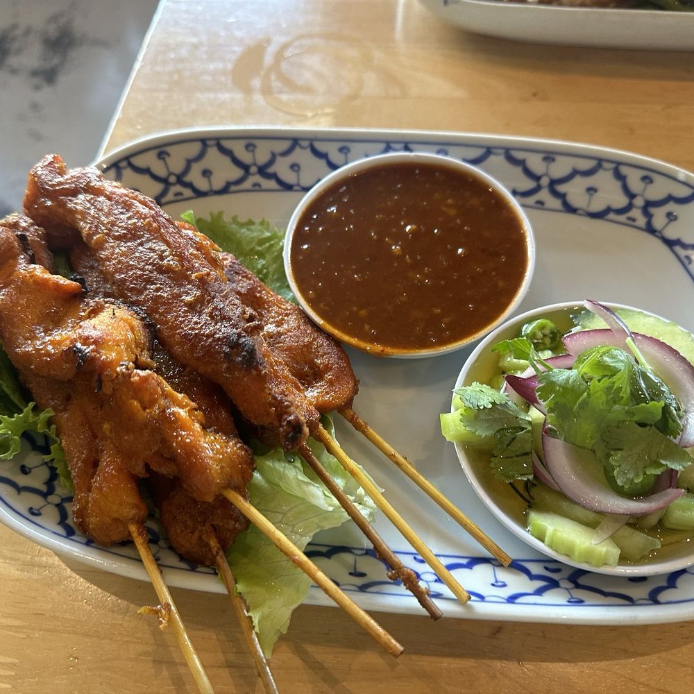 Palms Thai Restaurant - Chicken skewers 4/5 sauce 3/5 - Seafood Near Me - Los Angeles, California Palms Thai Restaurant - Chicken skewers 4/5 sauce 3/5 - Seafood Near Me - Los Angeles, California
