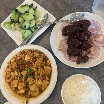 Prince Dumpling - Bok Choy black pepper beef and mapo tofu - Dim Sum Near Me - Rosemead, California Prince Dumpling - Bok Choy black pepper beef and mapo tofu - Dim Sum Near Me - Rosemead, California