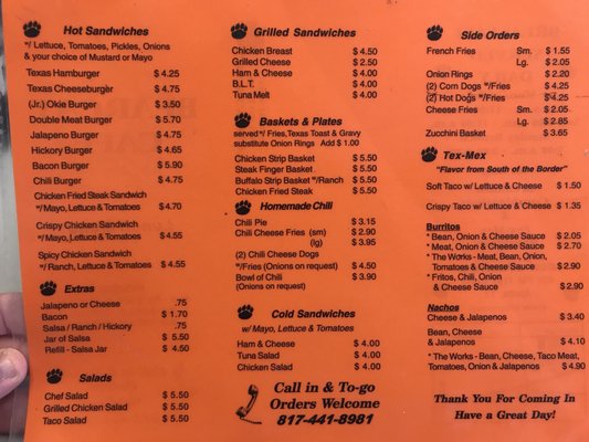 Menu photo 2 Bearcat Cafe Aledo, TX