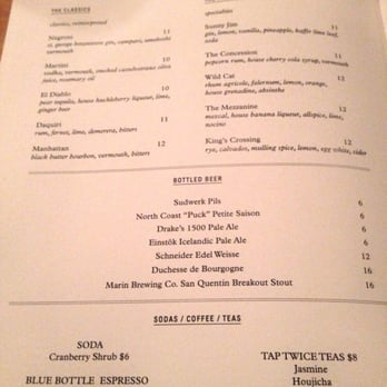 The Progress - Beverage menu - New American Near Me - San Francisco, California The Progress - Beverage menu - New American Near Me - San Francisco, California