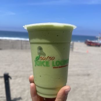 50/50 Juice Lounge - Pineapple, spinach and avocado juice with collagen powder - Juice Bars & Smoothies Near Me - Redondo Beach, California 50/50 Juice Lounge - Pineapple, spinach and avocado juice with collagen powder - Juice Bars & Smoothies Near Me - Redondo Beach, California