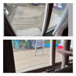 Jay's Pressure Washing - Before and after slab patio