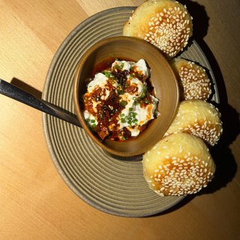 Ethel's Fancy - Warm sesame pancakes - New American Near Me - Palo Alto, California Ethel's Fancy - Warm sesame pancakes - New American Near Me - Palo Alto, California