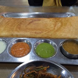 Taste of India - Ghee Dosa, with a range of chutneys to dip into