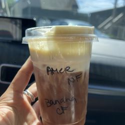 Last Cup Cafe - Iced Americano with banana cold foam