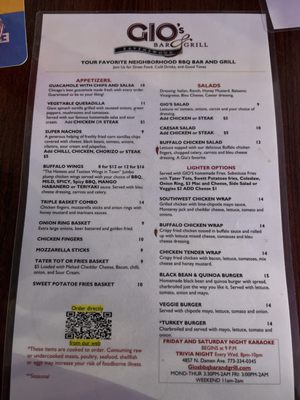 Menu photo 5 Gio's Bar & Grill Chicago, IL Menu photo 5 Gio's Bar & Grill Chicago, IL