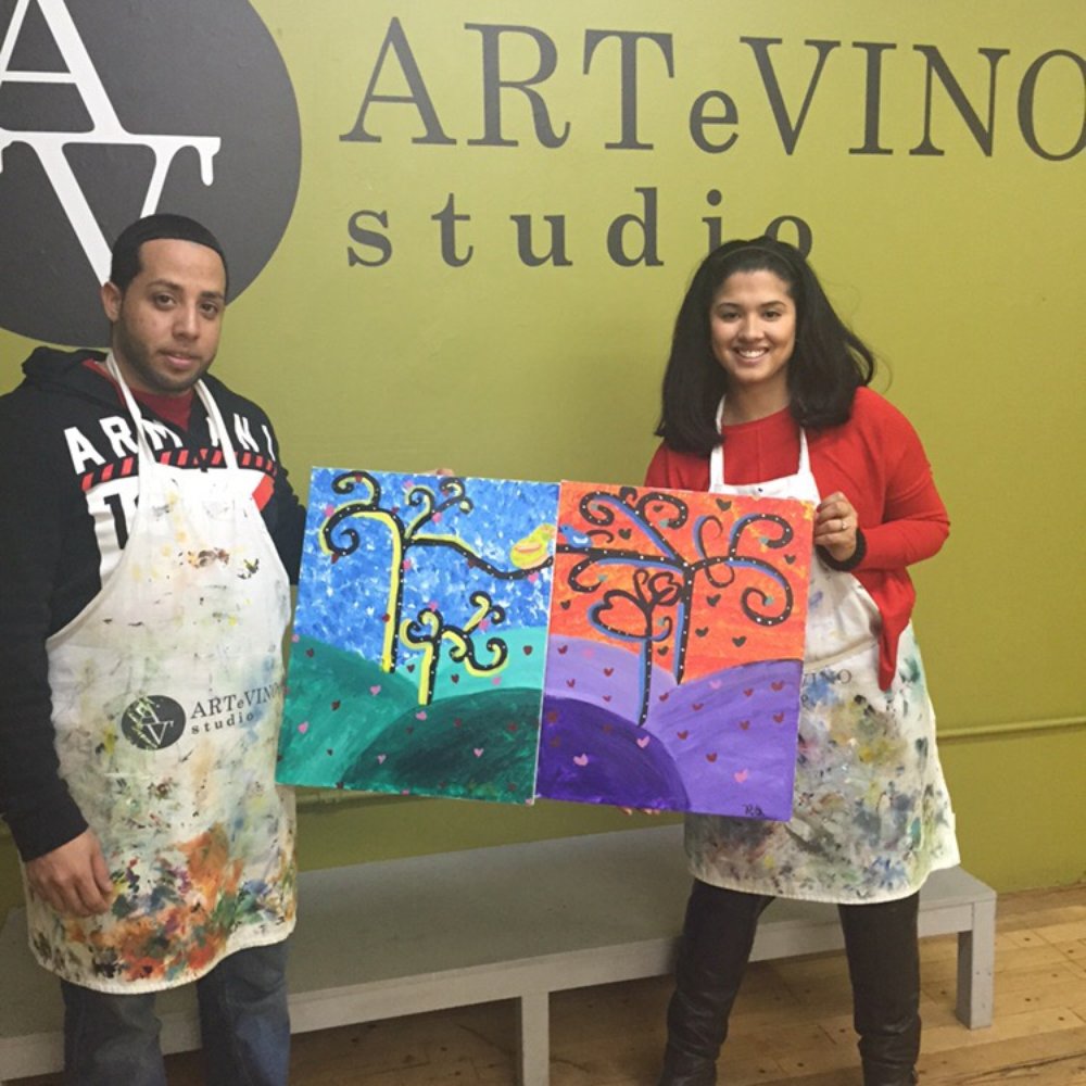 Artevino Studio - Valentine's Day painting part II - Art Classes Near Me - Hoboken, New Jersey Artevino Studio - Valentine's Day painting part II - Art Classes Near Me - Hoboken, New Jersey