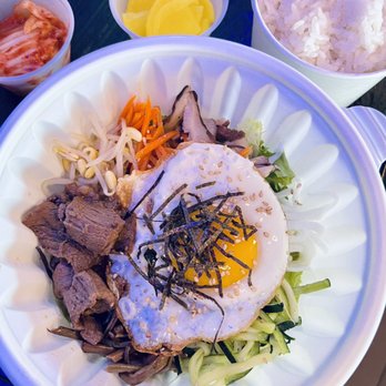88 Pocha - 19. Bibimbap (rice and banchan on the side) - Korean Near Me - Gardena, California