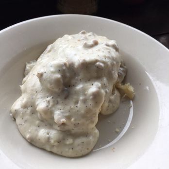 Counter Cafe East - Single biscuit and gravy. Sooo good! - Breakfast & Brunch Near Me - Austin, Texas
