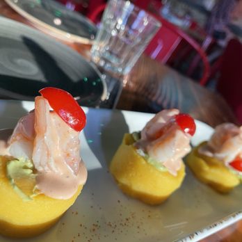 INCA Social - 3 Shrimp Causa Plato - Peruvian Near Me - Vienna, Virginia INCA Social - 3 Shrimp Causa Plato - Peruvian Near Me - Vienna, Virginia