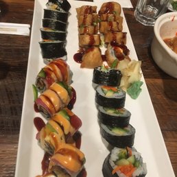 Example of our sushi night! Great food no matter what you order!