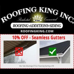 Roofing King - Roofing King is offering 10% off all 5" seamless gutters.