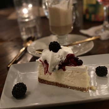 Cafe Fiore - Torta Di Formaggio - TDouble baked cheesecake with a sour cream topping & raspberry sauce - did not disappoint - Italian Near Me - Ventura, California Cafe Fiore - Torta Di Formaggio - TDouble baked cheesecake with a sour cream topping & raspberry sauce - did not disappoint - Italian Near Me - Ventura, California
