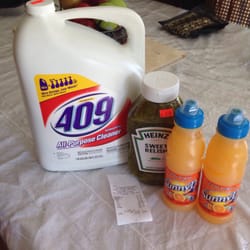 TNT Liquidators - A couple of items I found there prices are good  the 180 fl oz of 409 was only $7.00 the sunny D .50 and the relish 26 oz $2.50
