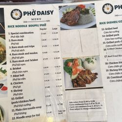 Pho Daisy - Menu