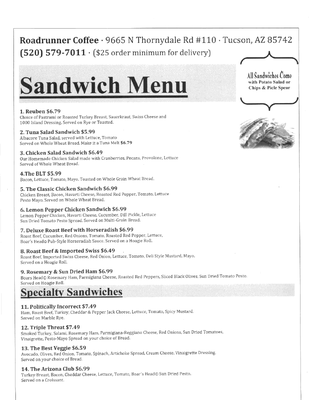 Menu photo 5 Roadrunner Coffee Tucson, AZ