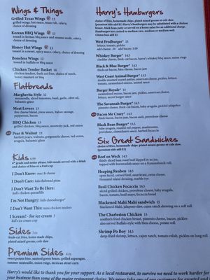 Menu photo 8 Harry's Downtown Fredericksburg, VA