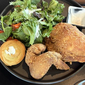 Sweet Bites Bakery & Brunch - 2 piece fried chicken ( white meat) with a corn bread muffin and side of salad. - Bakeries Near Me - Berkeley, California
