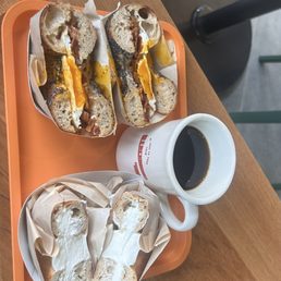 BW combo #9 sunny egg bagel + bacon BW combo #9 sunny egg bagel + bacon