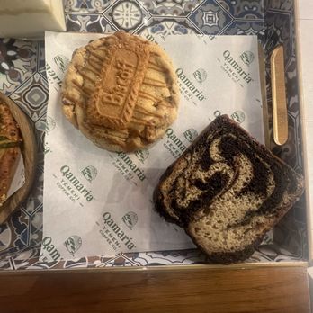 Qamaria Yemeni Coffee - Lotus Cookie and Chocolate Banana Swirl Loaf Cake Loaf Cake - Coffee & Tea Near Me - Harvey, Louisiana