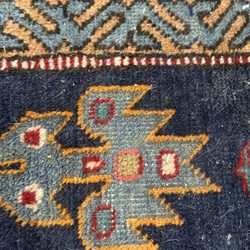 The Carpet Chemist - After cleaning. Terrible wear spots, colors faded and bleeding.