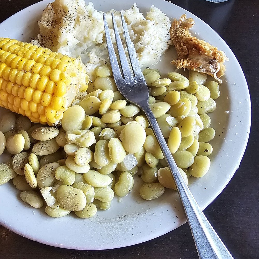 The Cutting Board - Lima beans, mashed potatoes and corn on the cob - Steakhouses Near Me - Burlington, North Carolina