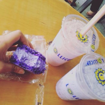 Lollicup - Taro Macaron Icecream, Strawberry yogurt snow & Tarco milk tea for me & my date. - Coffee & Tea Near Me - Sacramento, California