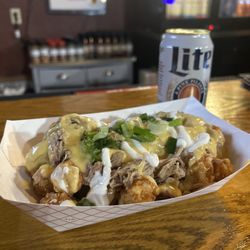 Trible B's Backyard BBQ - Loaded tater tots!
