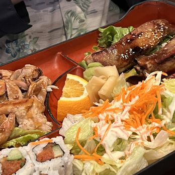 Okayama Sushi - chicken + ribs + tuna roll bento - Japanese Near Me - San Jose, California