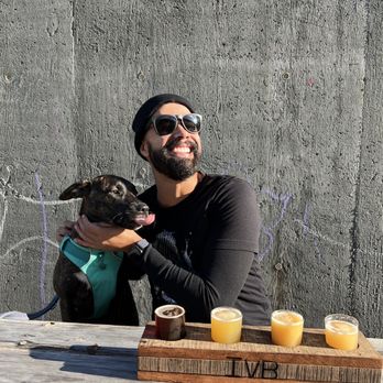 Indian Valley Brewery - Chai and I in the back patio - Breweries Near Me - Novato, California