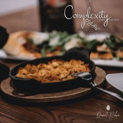 Complexity Wine - Pictured: Firecracker Mac & Cheese, Eves Deception and Wiens Red Crowded