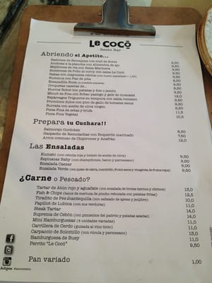 Menu photo 6 Le Cocó Madrid, M