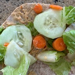 Stacys Smoothies - The "hummus" wrap. Anyone see any