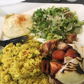 Hummus Express - Chicken kabob plate. Below average. - Falafel Near Me - Bakersfield, California