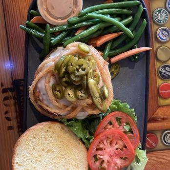 Twisted Root Burger - Wild boar Western burger with steamed vegetables instead of fried. - Burgers Near Me - Dallas, Texas Twisted Root Burger - Wild boar Western burger with steamed vegetables instead of fried. - Burgers Near Me - Dallas, Texas