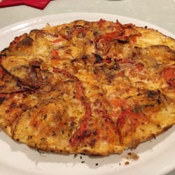 Pizza Mouse - Pizza mit Zwiebel und Paprika.