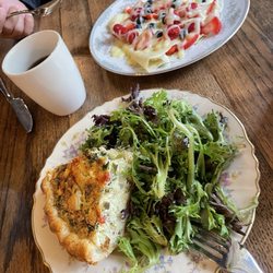 The French Press - Artichoke feta pepper quiche - delicious!