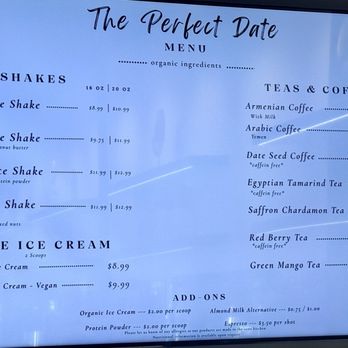 The Perfect Date - Menu - Specialty Food Near Me - Glendale, California The Perfect Date - Menu - Specialty Food Near Me - Glendale, California