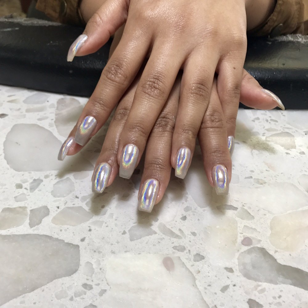 7 Nail Spa  - HENRY!!! And my holographic nails! So beautiful - Nail Salons Near Me - San Francisco, California