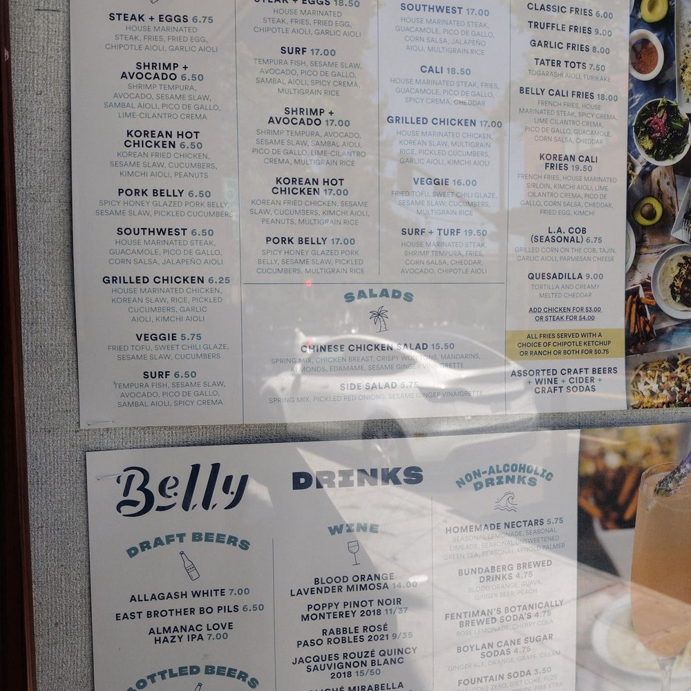 Belly - Menu - Mexican Near Me - Oakland, California