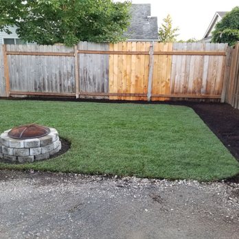 NW Evergreen Landscape - Bark dust spread and new sod installation - Lawn Services Near Me NW Evergreen Landscape - Bark dust spread and new sod installation - Lawn Services Near Me