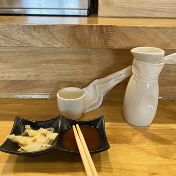 Hello Sushi Brea - Small hot sake !! Yum - Japanese Near Me - Placentia, California