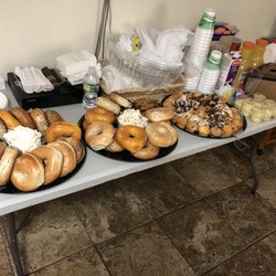 Wantagh Bagels - 32 bagels, 2 cream cheese, butter, mini pastries (muffins), 2 orange juice, milk and coffee. $365!!