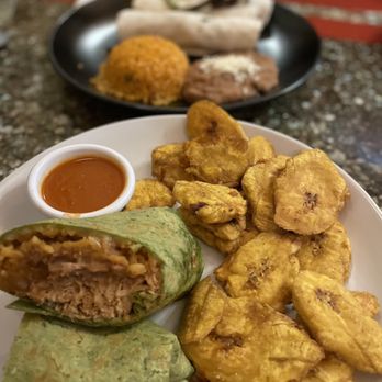 Rancho Grande - Chicken burrito and tostones - Mexican Near Me - Yonkers, New York