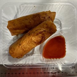 Asian Invasion Food Truck - Two pork egg rolls in an order