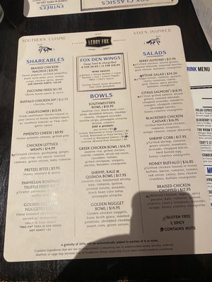 Menu photo 1 Leroy Fox - South End Charlotte, NC Menu photo 1 Leroy Fox - South End Charlotte, NC