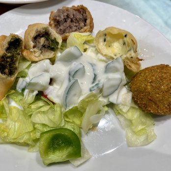 Sindbad Kebab & Grillhaus - Hot Appetizer Plate: sambousak, kibbeh, falafel - Fast Food Near Me - Munich, BY