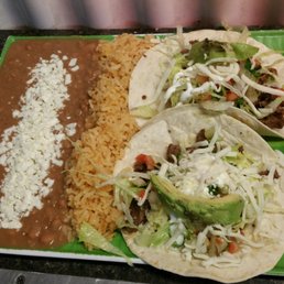 Taco Combo (2) $6.50: Flour tortilla, Asada (?), beans, rice, cheese, sour cream, lettuce, guacamole and pico de gallo Taco Combo (2) $6.50: Flour tortilla, Asada (?), beans, rice, cheese, sour cream, lettuce, guacamole and pico de gallo