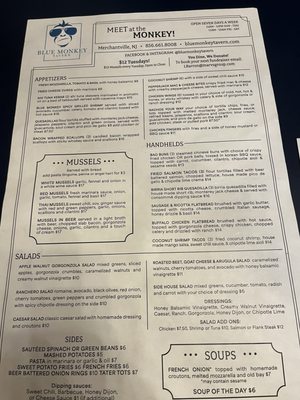 Menu photo 8 Blue Monkey Tavern Merchantville, NJ